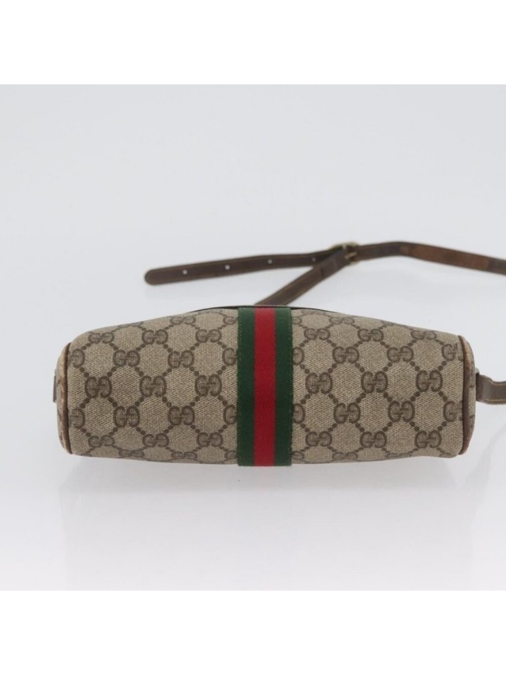 Authentic GUCCI GG Supreme Web Sherry Line Shoulder Bag PVC Beige Gold 010 378 - Picture 12 of 16